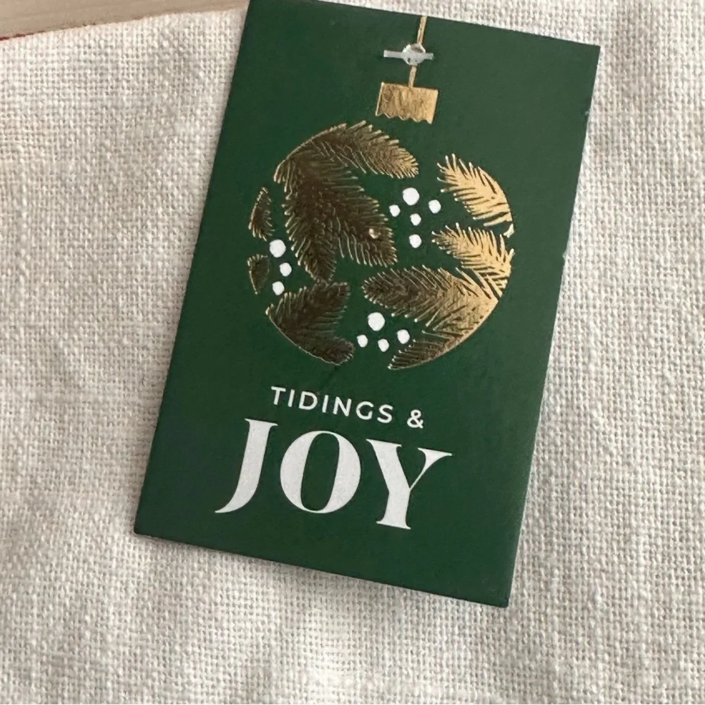 Tidings & Joy Christmas Holidays Embroidered Poinsettia Kitchen Towel Set